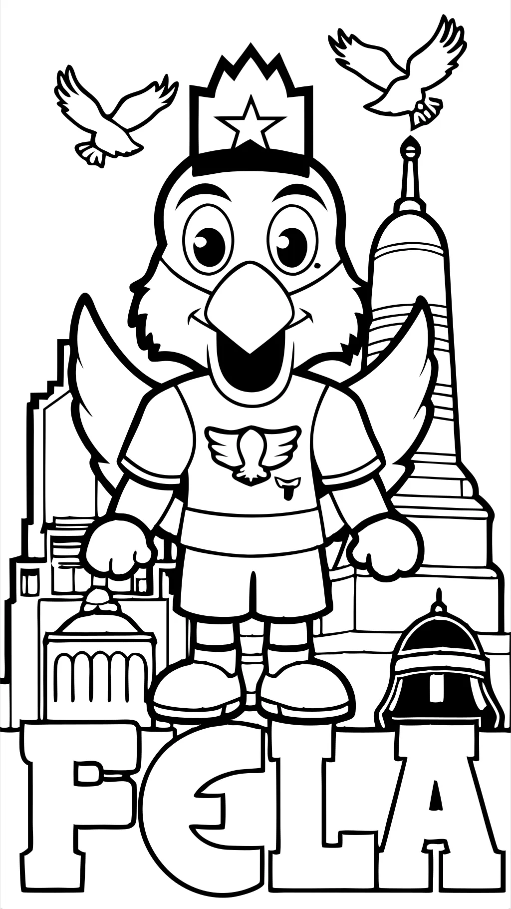 philadelphia eagles coloring page